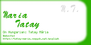 maria tatay business card